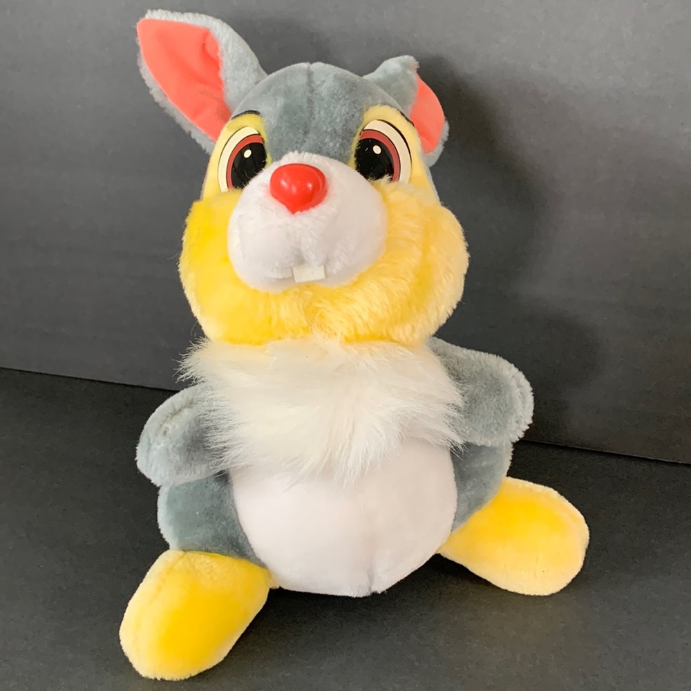 Disneyland Vintage Thumper from Bambi Movie   Grey 11” Tall Plush Stuffed Animal